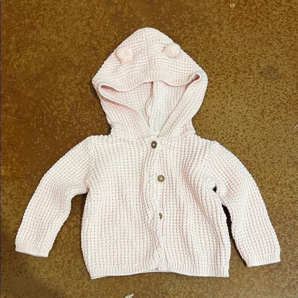 Carter's Pink Knit Hooded Baby Girl Jacket